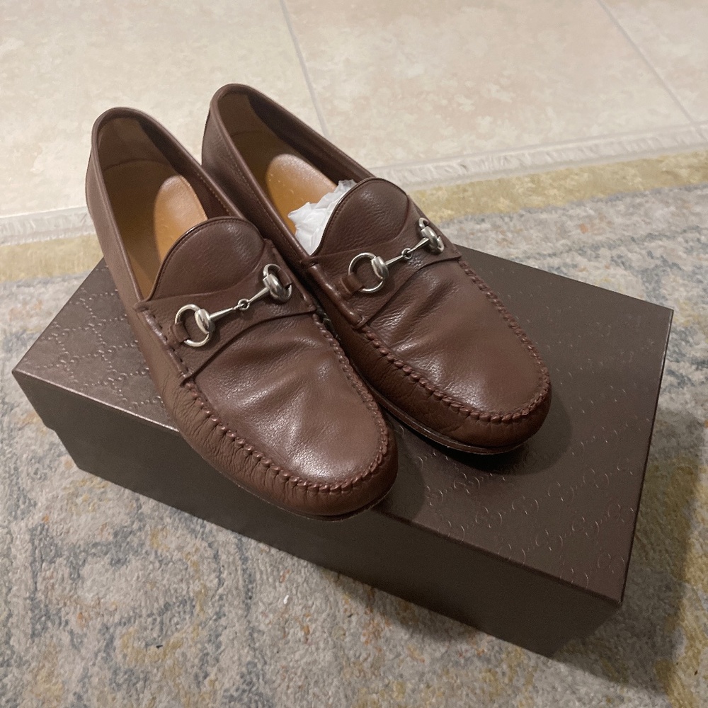 Brown Gucci Loafers 9.5 w/receipt